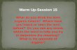 Warm Up-Session 15