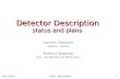 Detector Description status and plans