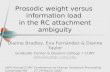 Prosodic weight versus  information load  in the RC attachment ambiguity