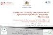 Systemic Quality Improvement Approach Quality Concours  Morocco
