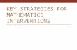 Key Strategies for Mathematics Interventions