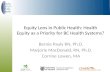Equity Lens in Public Health: Health Equity as a Priority for BC Health Systems?