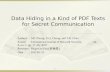 Data Hiding in a Kind of PDF Texts for  Secret Communication