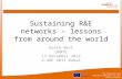Sustaining R&E networks – lessons from around the world
