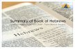Summary of Hebrews  Chapter 13