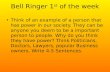 Bell Ringer 1 st  of the week