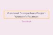 Garment Comparison Project Women’s Pajamas