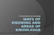 Ways of Knowing and Areas of Knowledge