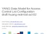 YANG  Data Model for Access Control List Configuration draft-huang-netmod-acl- 02