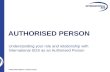 Your role as an Authorised Person