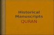 Historical Manuscripts