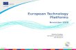 European Technology Platforms November 2010