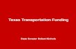 Texas Transportation  Funding