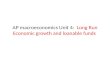 AP macroeconomics Unit 4:   Long Run Economic growth and loanable funds
