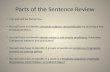 Parts of the Sentence Review