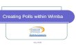 Creating Polls within Wimba