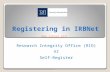 Registering in  IRBNet irbnet