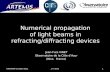 Numerical  propagation of light  beams  in refracting / diffracting devices