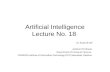 Artificial Intelligence Lecture No. 18