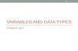 Variables and  data types