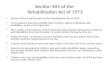 Section 504 of the  Rehabilitation Act of 1973