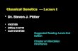 Classical Genetics   — Lecture I