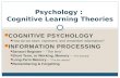 Psychology :  Cognitive Learning Theories