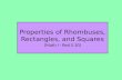 Properties of Rhombuses, Rectangles, and Squares (Math  I - Red  5.10)
