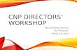 CNP Directors’ Workshop