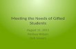 Meeting the Needs of Gifted Students
