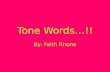 Tone Words…!!