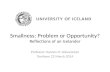 Smallness: Problem or Opportunity? Reflections of an Icelander