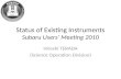 Status of Existing Instruments Subaru Users’ Meeting 2010