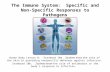 The Immune System:  Specific and Non-Specific Responses to Pathogens