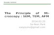 T he  P rinciple of  M icroscopy :  SEM, TEM, AFM
