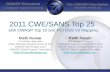 2011  CWE/SANS Top 25  with OWASP Top 10 and PCI DSS V2 Mapping