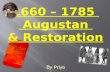 1660 – 1785   Augustan  &  Restoration
