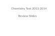 Chemistry Test  2013-2014