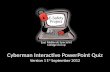Cyberman  Interactive PowerPoint Quiz Version 11 st  September 2012