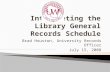 Interpreting the Library General Records Schedule