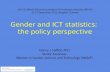 Gender and ICT statistics:  the policy perspective