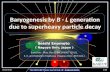 Baryogenesis by  B  -  L g eneration due to superheavy particle decay