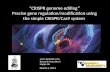 “CRISPR genome editing” Precise gene regulation/modification using the simple CRISPR/Cas9 system