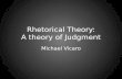 Rhetorical Theory: A theory of Judgment