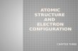 ATOMIC STRUCTURE  AND  ELECTRON CONFIGURATION