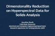Dimensionality Reduction on  Hyperspectral  Data for Solids Analysis