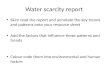 Water scarcity report