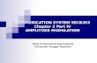 COMMUNICATION SYSTEM EECB353 Chapter 2 Part IV AMPLITUDE MODULATION
