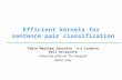 Efficient  kernels  for  sentence pair classification
