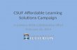 CSUF Affordable Learning Solutions Campaign